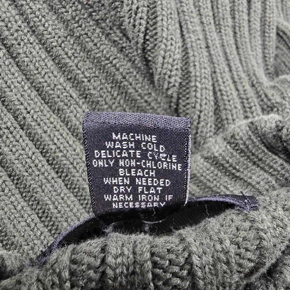 Croft & Barrow Mens XXL Green Sweater Pullover Crew Neck Ribbed Knit Cotton
